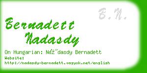 bernadett nadasdy business card